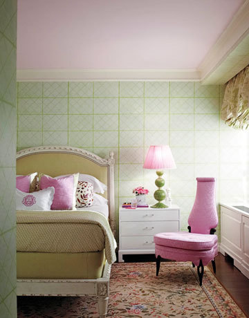 pink and green wallpaper. This is pink and green done